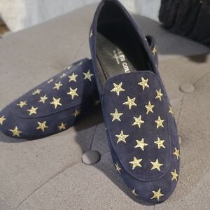 Womens Kenneth Cole Star Studded Navy Loafers
